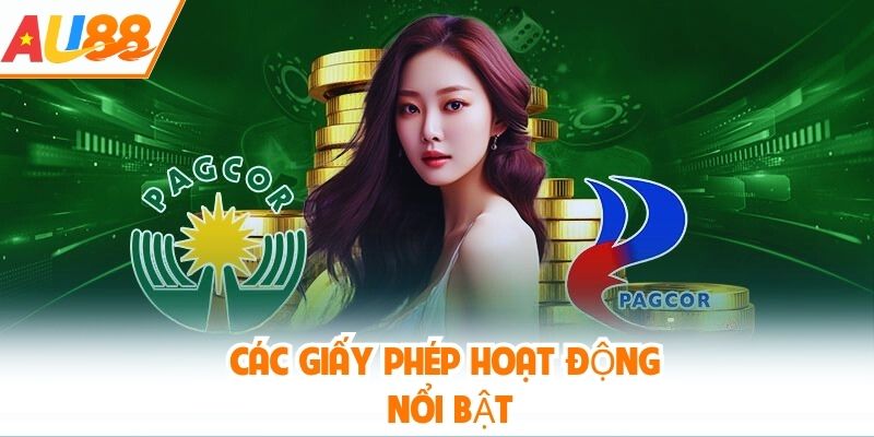 Các giấy phép hoạt động AU88 nổi bật